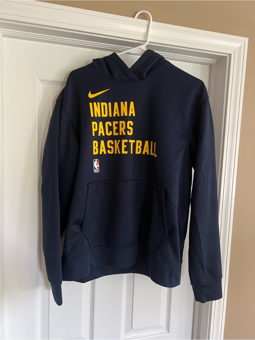 Nike Indiana Pacers Navy Blue Hoodie with Yellow Logo